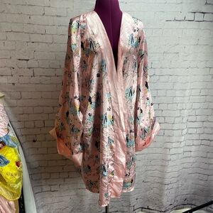 Disney Store women’s size XL pink satin sleeping beauty robe MISSING SASH
